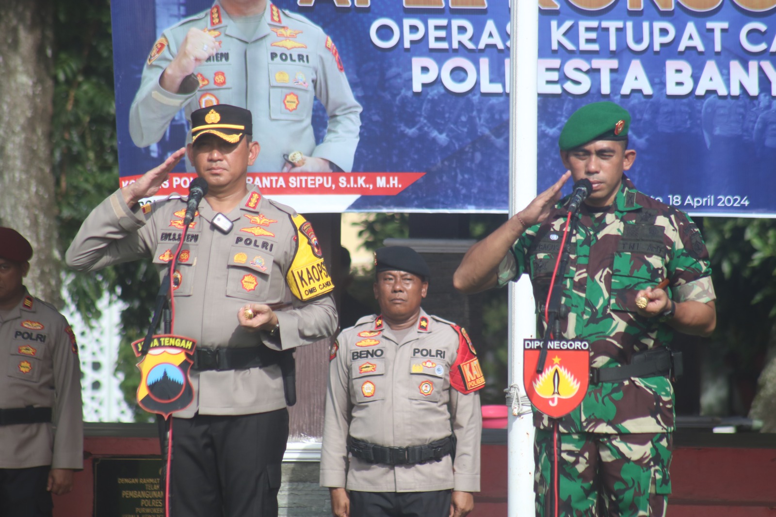 Apel Konsolidasi, Kapolresta Banyumas Apresiasi TNI-Polri dalam Pengaman Ops Ketupat Candi 2024