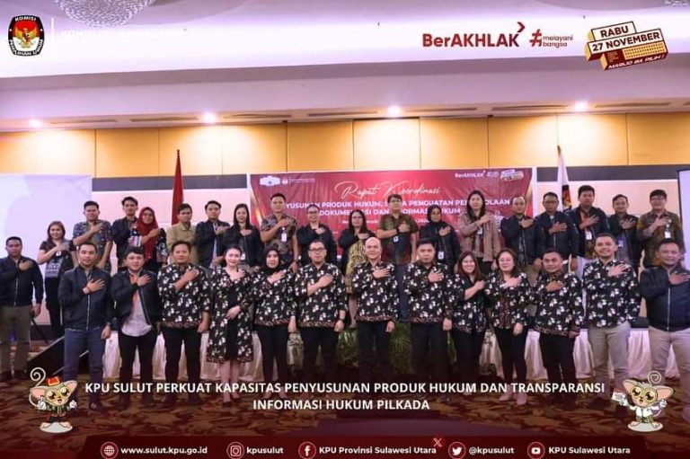 KPU Sulut Perkuat Koordinasi dan Penyusunan Produk Hukum untuk Optimalisasi Pilkada 2024