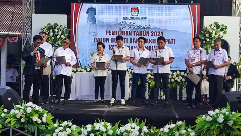 Empat Pasangan Calon Resmi Berlaga di Pilkada Sangihe 2024, Deklarasi Damai Jadi Awal Baru Demokrasi