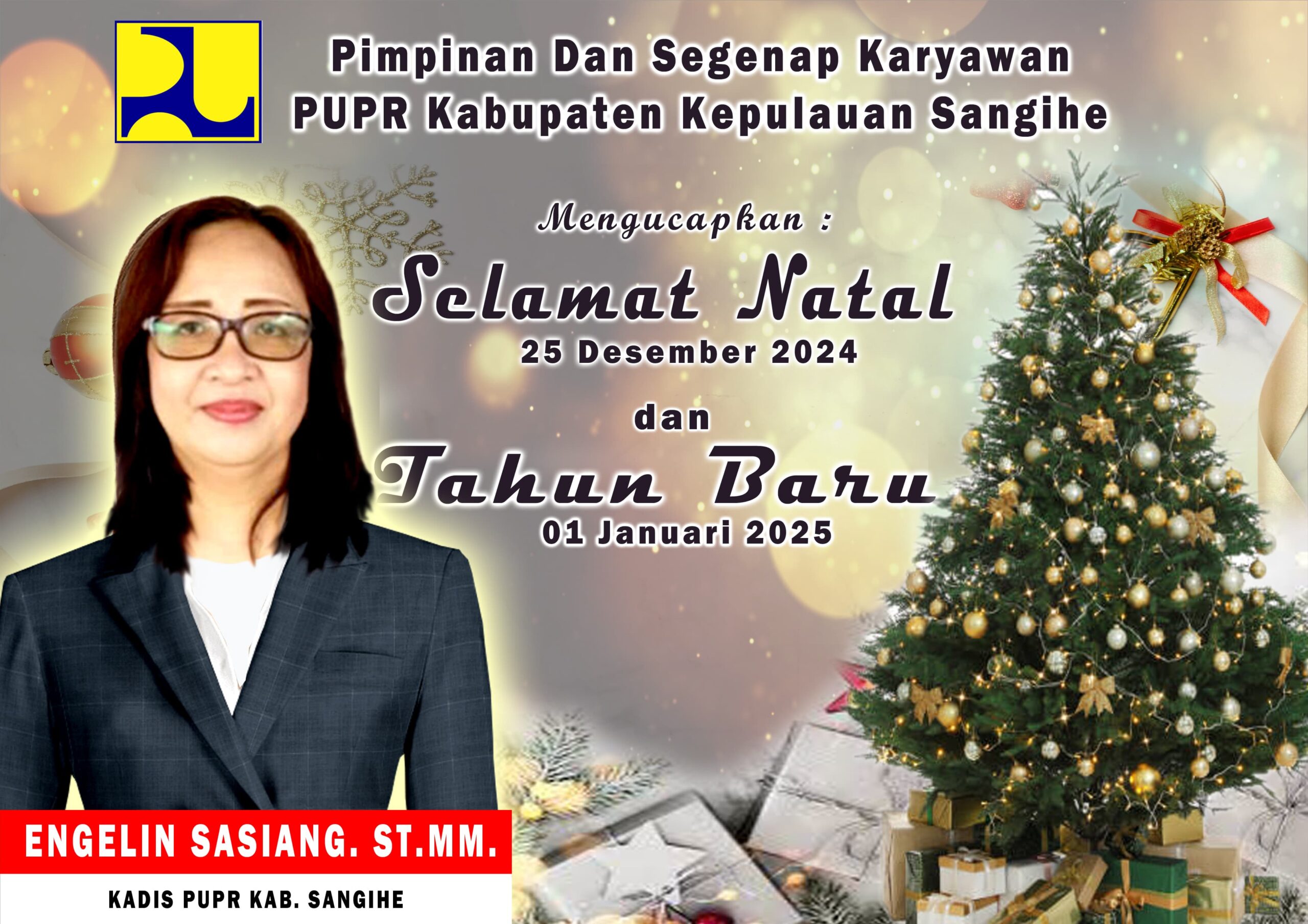 Dinas PUPR Mengucapkan : Selamat Natal dan Tahun Baru