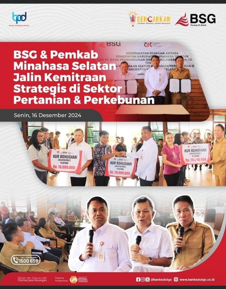 BSG Jalin Kemitraan Strategis dengan Pemkab Minsel di Sektor Pertanian dan Perkebunan