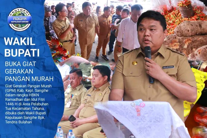 Wakil Bupati Kepulauan Sangihe Buka Gerakan Pangan Murah di Pelabuhan Tua Tahuna